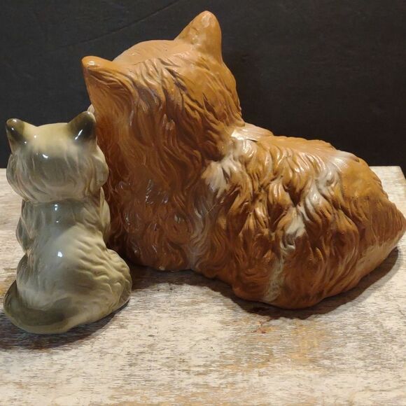 👍 Vintage Cat Figures Bone China and Terracotta. C3 - Picture 2 of 2